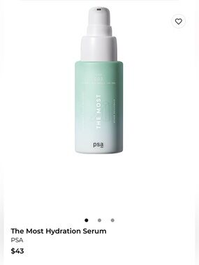 Allies of skin PSA the most hydration serum. New